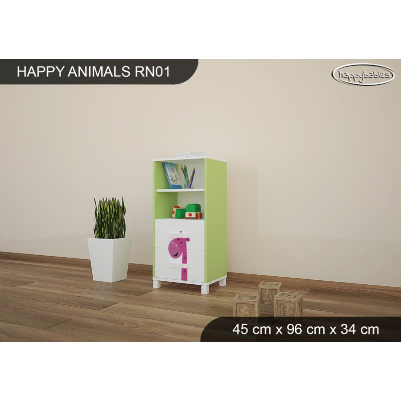 45cm W Animals Kids Cube, Green