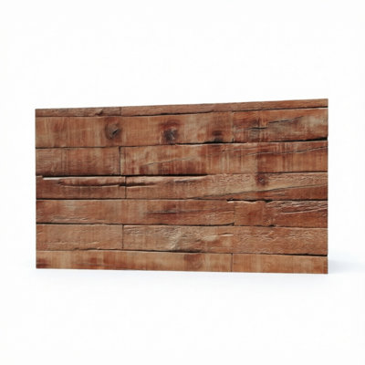 Lot de 8 panneaux muraux décoratifs texturés bruns en polyuréthane imitation bois 3D, pour murs d'accent intérieurs et extérieurs.
