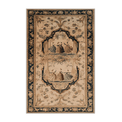 Machine Washable French Brown Area Rug