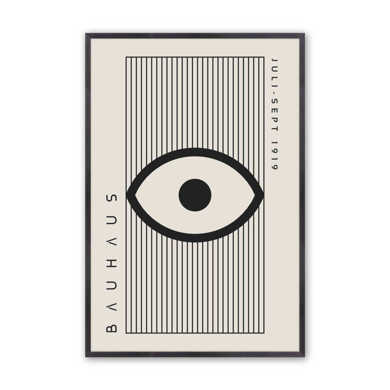 Imprimé géométrique Bauhaus, H 17,25 po x l 13,25 po, Zinc patiné
