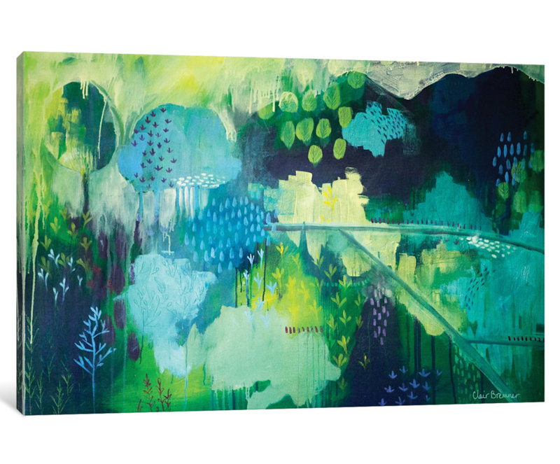 On A Hill by Clair Bremner - Wrapped Canvas Painting, 12" H x 18" W x 1.5" D