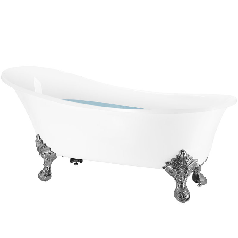 Baignoire de trempage sur pattes luxueuse en acrylique 69 po x 30 po
