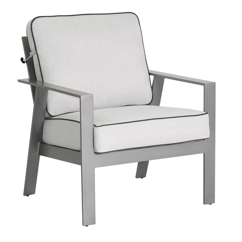 Chaise de patio avec coussins Sunbrella Trento