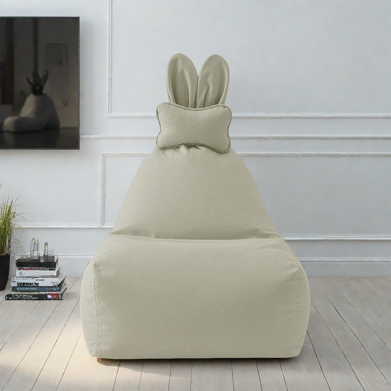 Canapé simple et mignon, H 33,46 po x l 23,62 po x P 27,55 po, Mélange de lin beige