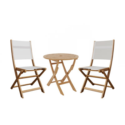 Ensemble bistro 3 pièces avec table pliante et chaises Flener