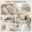 Modern Oversized 262cm Boneless Corner Sofa L-Shaped Corduroy Sofa With Storage Pockets-879638388-879638394
