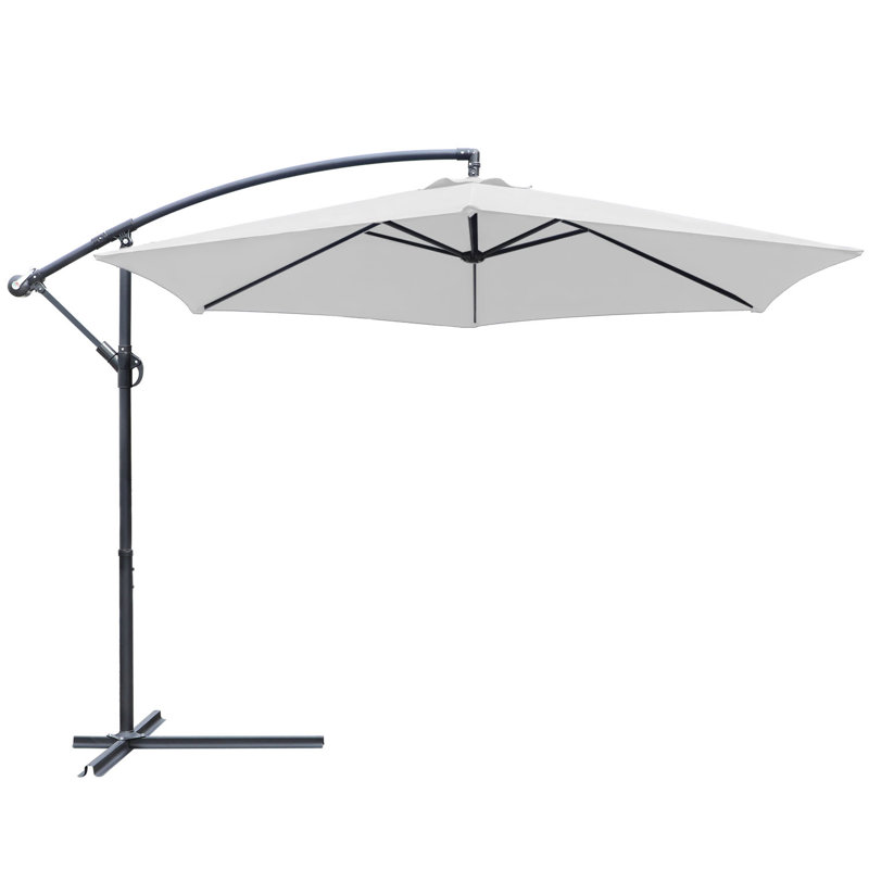 Parasol en porte-à-faux 10 pi Stuart, Blanc