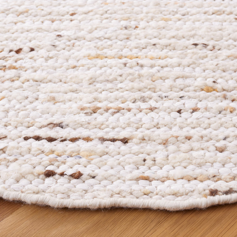 Tapis ivoire / doré Keno, Rond 6 pi
