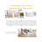 170" Freestanding Wooden Dog Gate, 6-Panel Foldable Safety Barrier For Doorways/Stairs-110833141