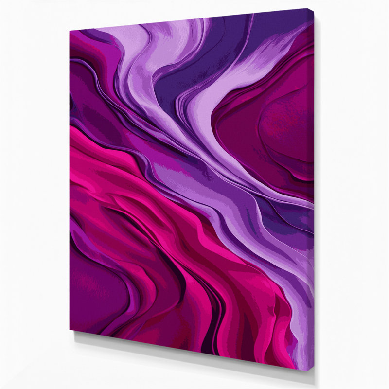 «Abstract Color Field 4», art mural sur toile mauve, H 36 po x l 24 po