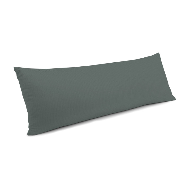 ClassicLinen Rectangular Lumbar Pillow, 12" x 24", Dark Navy Blue, Down Blend
