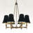Royal Designs, Inc. BSO-704FC-6BLK/GL True Bell Basic Lamp Shade with Flame Clip, 3.5" x 6" x 6.25", Black-1033884292