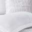 Ensemble de courtepointe réversible à volants avec bordures 4 pièces - Coussin décoratif blanc glamour