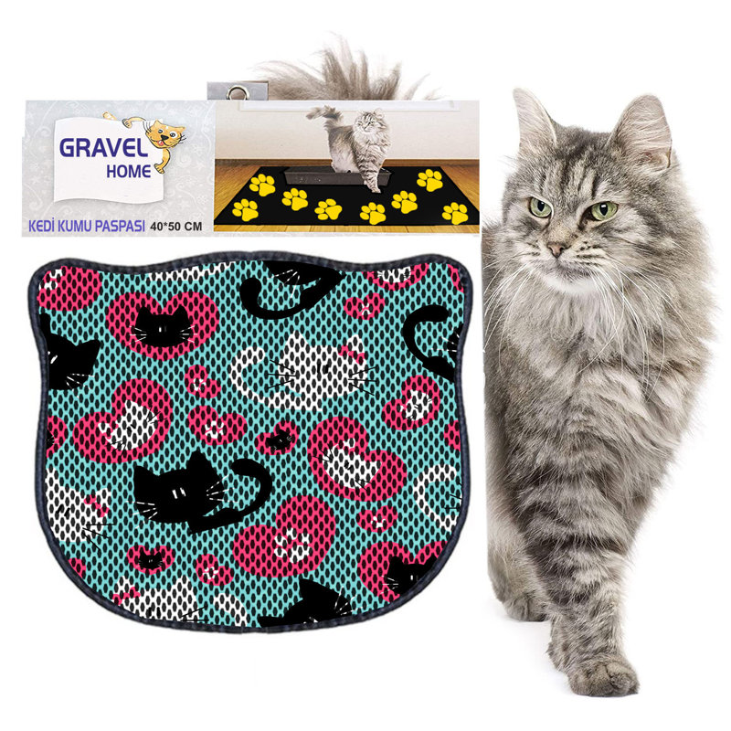 Durable Cat Litter Mat, 15.7 x 19.7 inches | 50% PVC / 50% Polyester, Machine Washable & Vacuum Friendly | Perfect for Easy Cleanup, Non-Slip Design to Keep Your Home Clean & Fresh, Ideal for Pet Owners