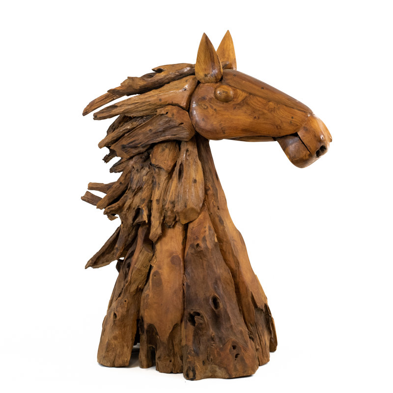 Burruss Horse Wood Garden Statue