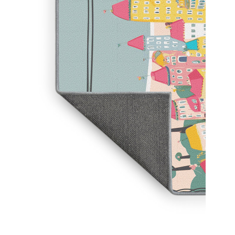 Tapis Harriet Bee City Scape, Rectangulaire 2 pi x 3 pi
