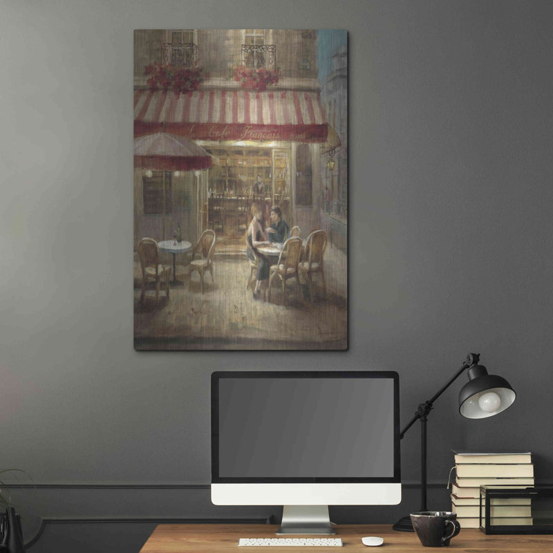 «Paris Cafe II Crop» par Danhui Nai, H 36 po x l 24 po
