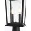 Lampadaire d'extérieur noir de 8,5 pouces Jamila