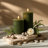 Fluted Ribbed LED Pillar Candles, with Reflective Melted-Wax Effect – Flickering Flame, Remote, Dimmable, Flameless, Battery Operated, Home & Wedding Decor (Set of 3)-115110078