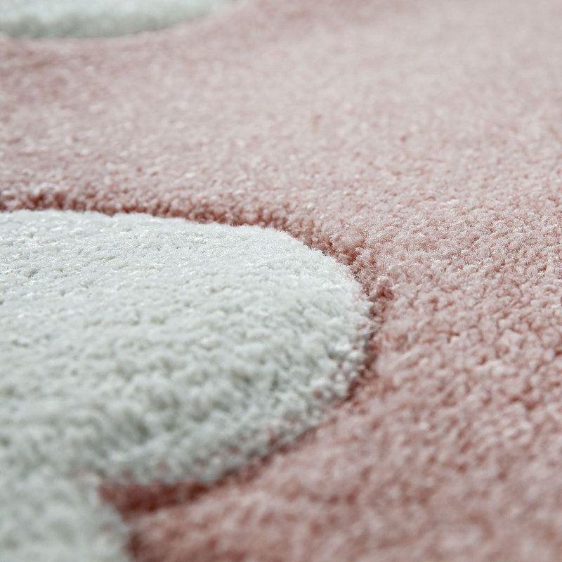 Aleisha Shaggy Pink Rug, Rectangle 140 x 200cm