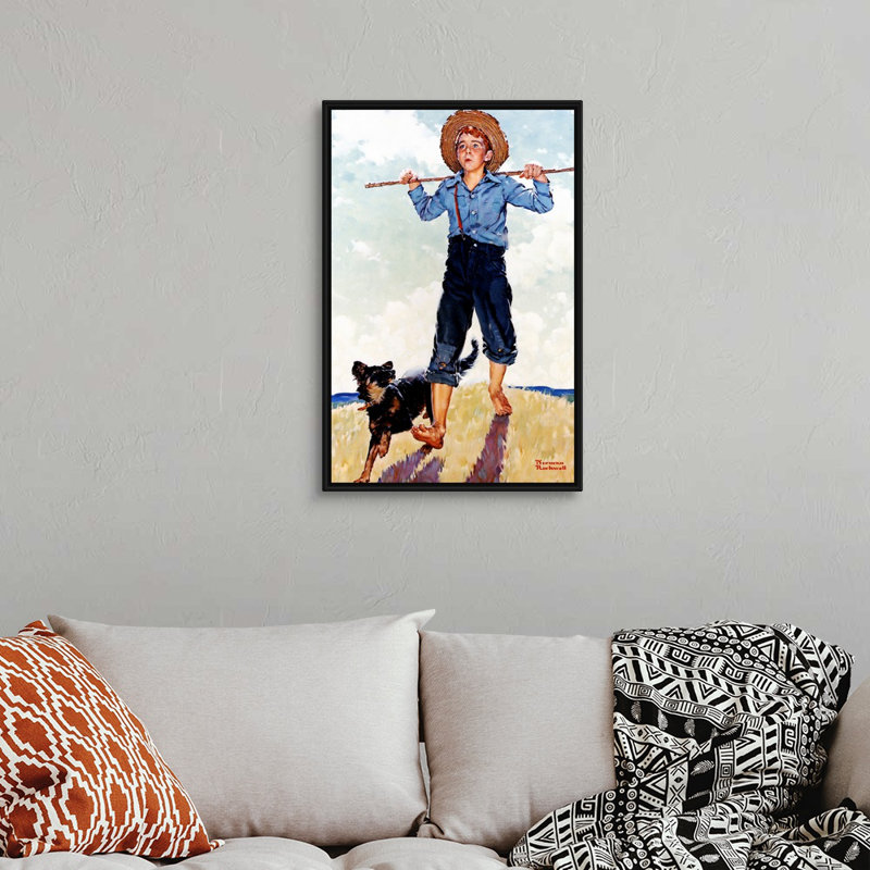 Art mural sur toile Norman Rockwell, H 32 po x l 22 po x P 1,75 po, Cadre flottant noir