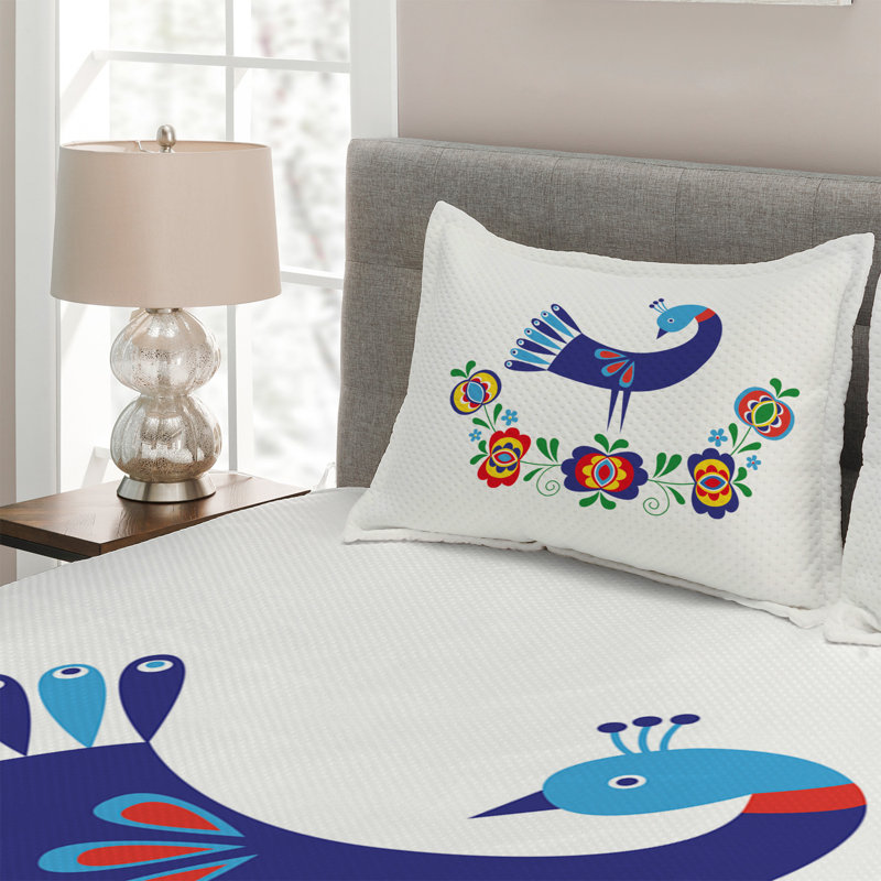 Eclectic Polyester Coverlet, King Bedspread + 2 Shams