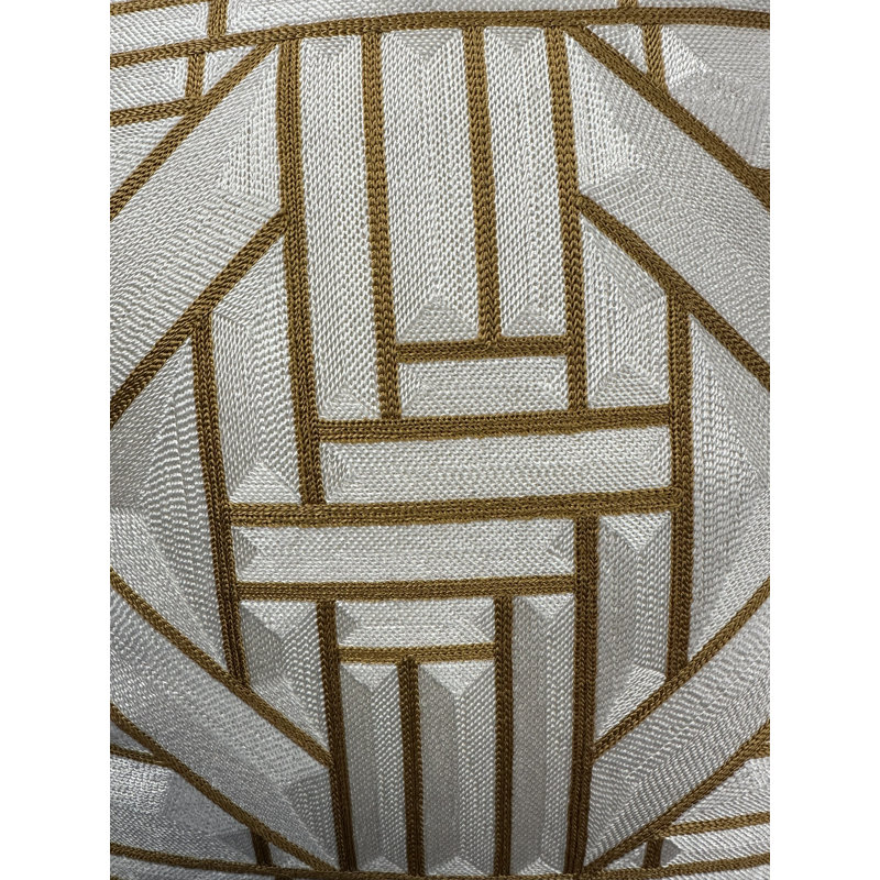 Golden Lattice Luxe Pillow