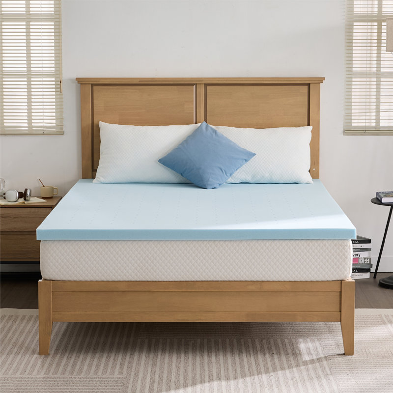 2'' Gel Memory Foam Mattress Topper for Pressure Relief & Deep Sleep, CertiPUR-US Certified, Twin, 2"