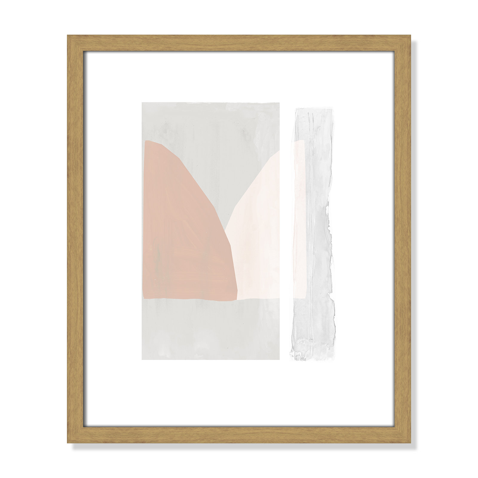 Soft and Light - Painting Print, 19" H x 16" W x 0.75" D, Beige Wood Framed Paper