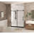 Frameless Shower Door, Clear Tempered Glass, Matte Black, 56-60 Inch W X 76 Inch H-122279806