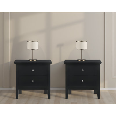 Morelia Black Nightstand Set Of 2