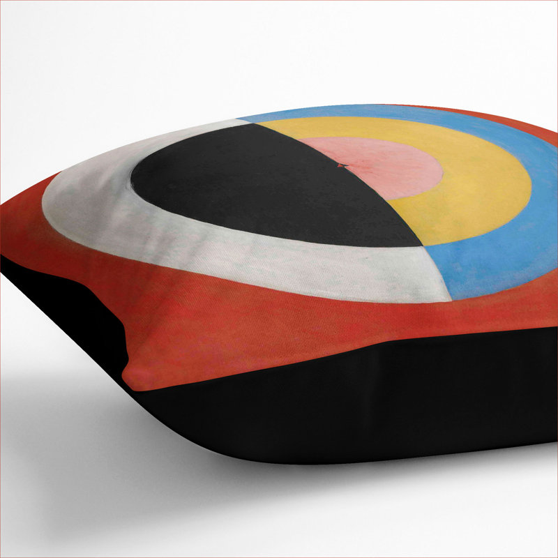 The Swan No.17 Geometric Scatter Cushion with Filling, Black, 55cm H x 55cm W x 20cm D