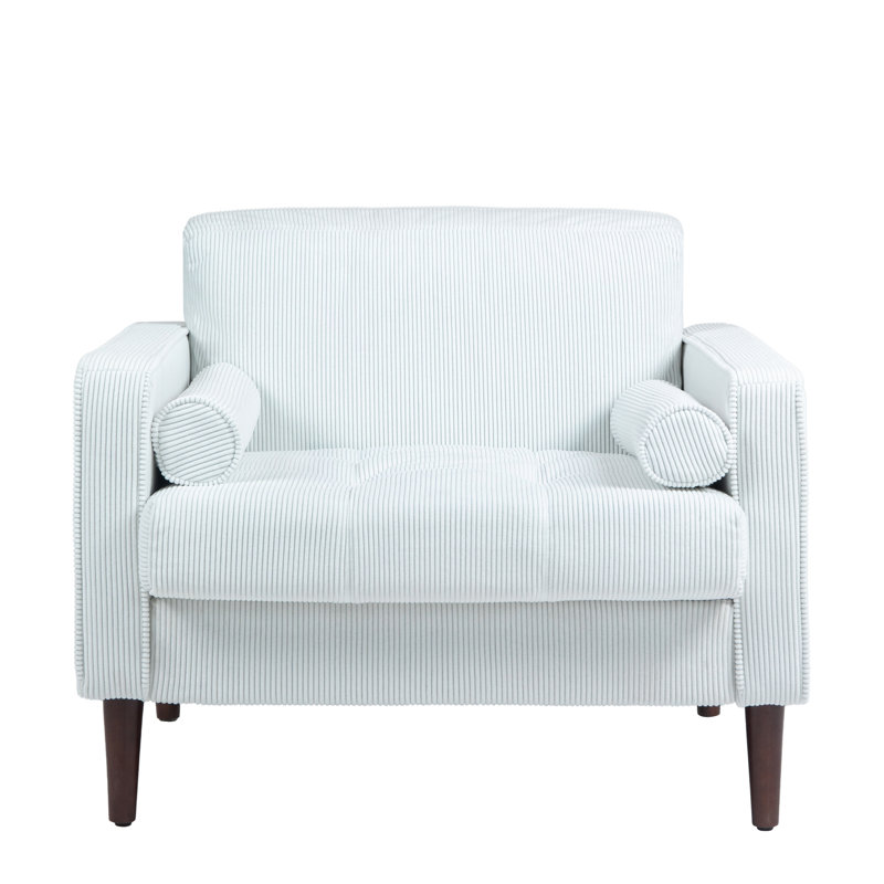 Carmelinda 88.4Cm Wide Tufted Armchair, Beige Corduroy