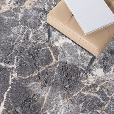 Tapis gris / beige Makenna