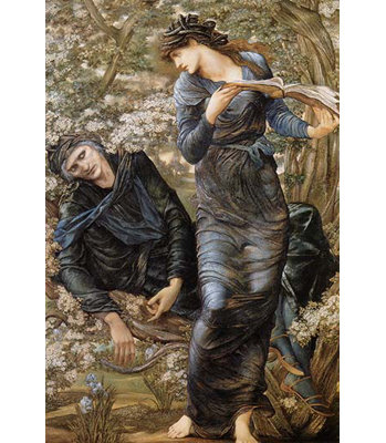 The beguiling of merlin par edward burne-jones-impression
