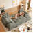 Maelina 104.7" Sectional Modular Sleeper Sofa Bed-1559687483