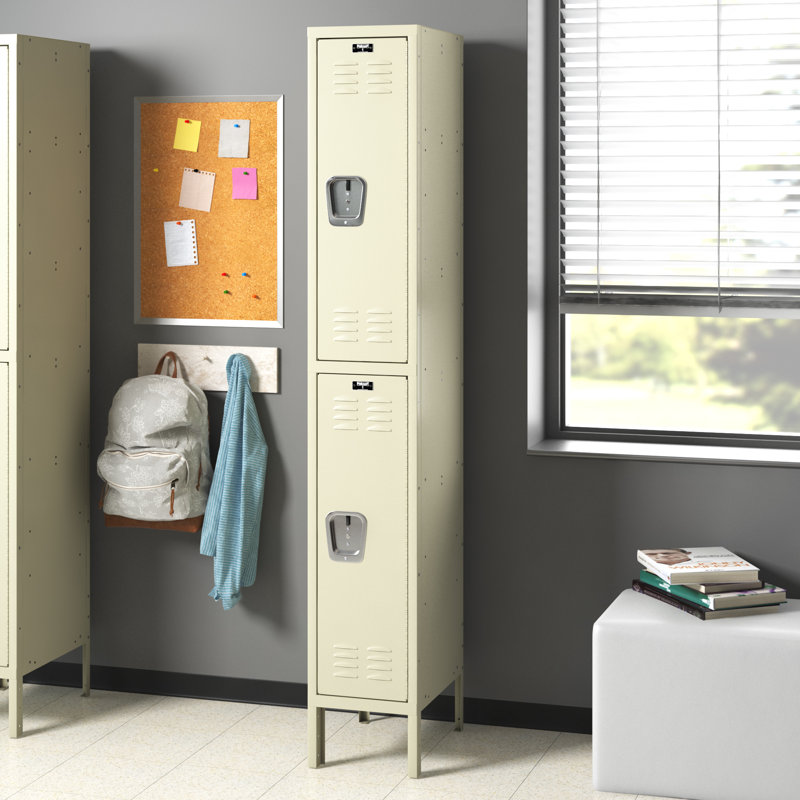 Casier large MedSafe, H 78 po x l 12 po x P 15 po, Assemblé, Brun clair