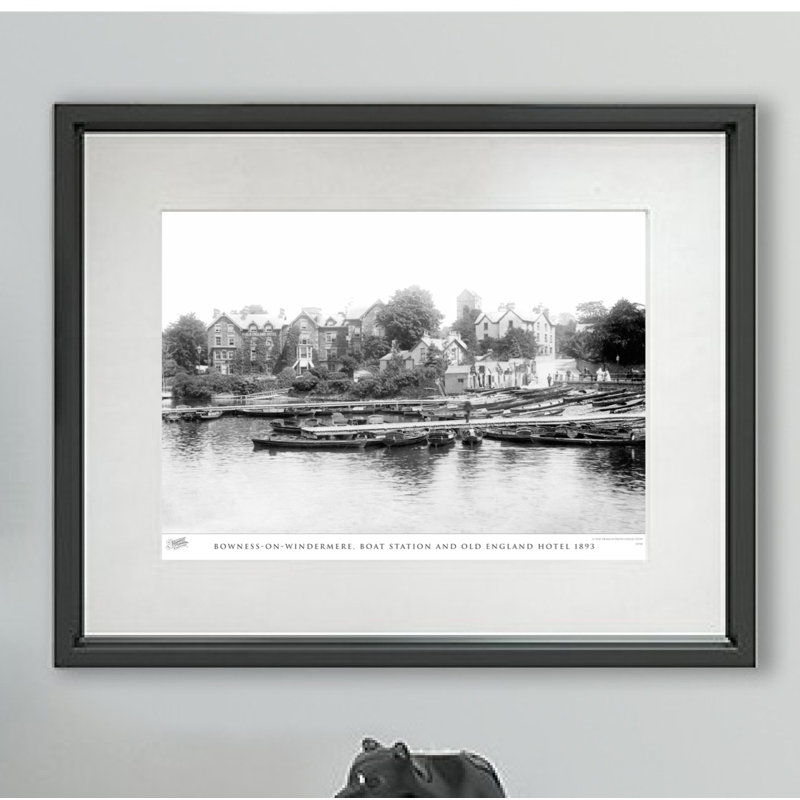 Bowness-on-Windermere, Boat Station And Old England Hotel 1893 by Francis Frith - Single Picture Frame Print