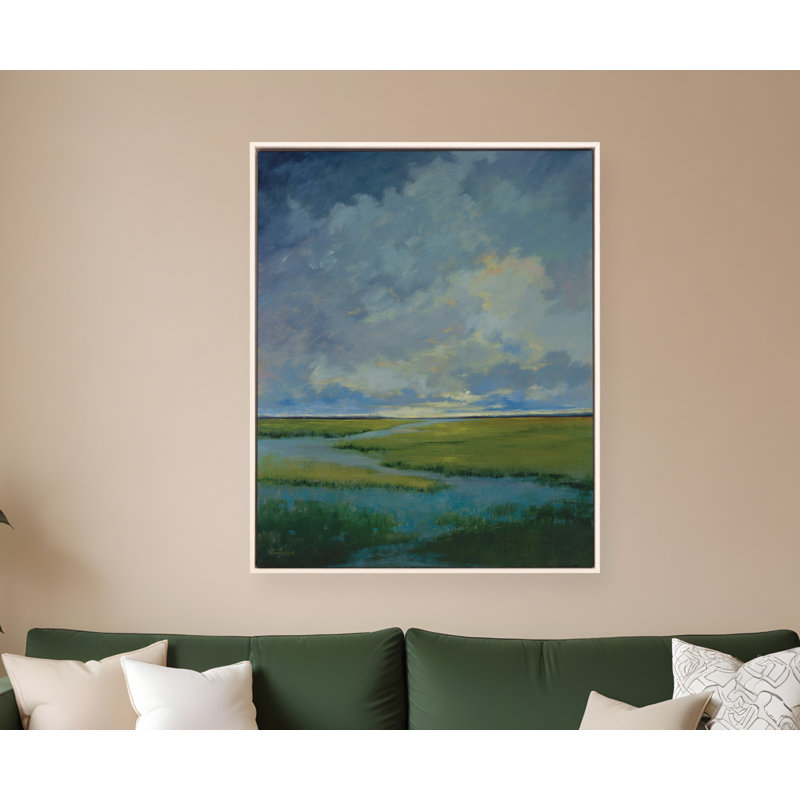 «Quiet Reflection White Floater Frame», art mural