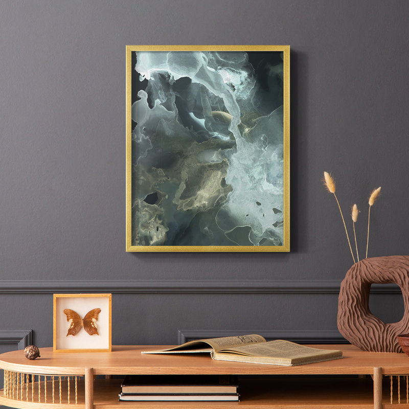 Reproduction encadrée dorée Spector II - bois massif, H 10 po x l 8 po, Or