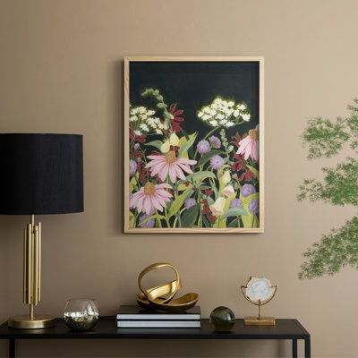 Impression encadrée Moonlit Wildflowers II - bois massif