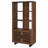 3-shelf Bookcase with Slatted Doors