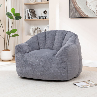 Bean Bag Chair, Bean Bag Sofa Chair with Armrests Stuffed High-Density Foam, Lazy Sofa Comfy Chairs BeanBag Chair for Adults in Living Room,Bedroom Reading