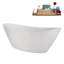 Baignoire autoportante 71 po avec plateau interne Streamline-112235225