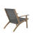 Goku 3-Piece Solid Acacia Wood & Wicker Outdoor Set With 2 Chairs And End Table, Natural/Gray
