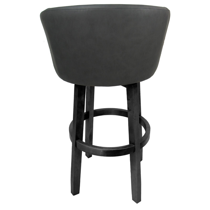 Tabouret pivotant Chetan, Tabouret de comptoir (siège d'une hauteur de 26 p, Gris