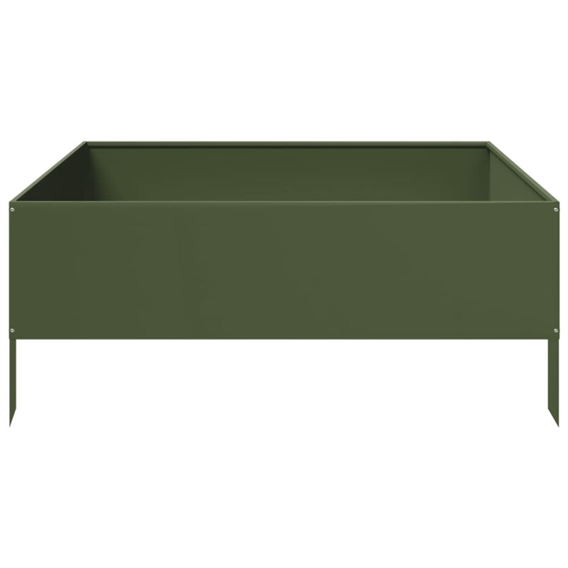 Aryonna Planter Box, Olive Green, 9.84" H x 39.37" W x 39.37" D