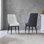 Chaises de salle à manger modernes en cuir PU - Chaises de cuisine ergonomiques à haut dossier avec pieds en acier au carbone, imperméables et faciles à nettoyer, pour le salon, le restaurant, le bureau (ensemble de 2)