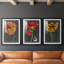 Midnight Tulip I - impression sur mesure encadrée de qualité supérieure - 3 pièces-1084829126-1084829144