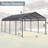 Metal Carport Heavy Duty With Galvanized Steel Roof, Metal Garage Canopy With Galvanized Steel Roof & Frame, Car Tent Outdoor Storage Shed For Car, Boats And Truck